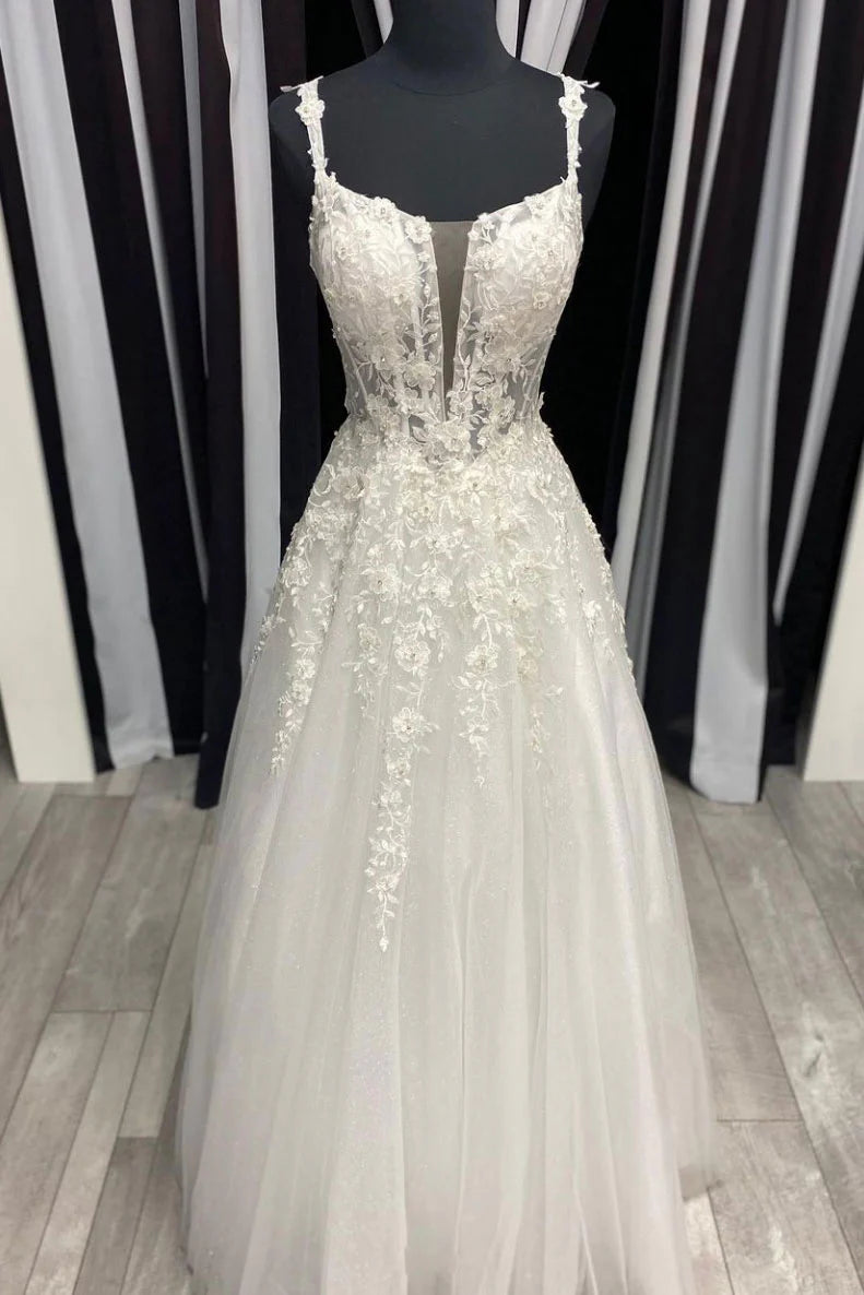 Tulle lace long Wedding Dresses