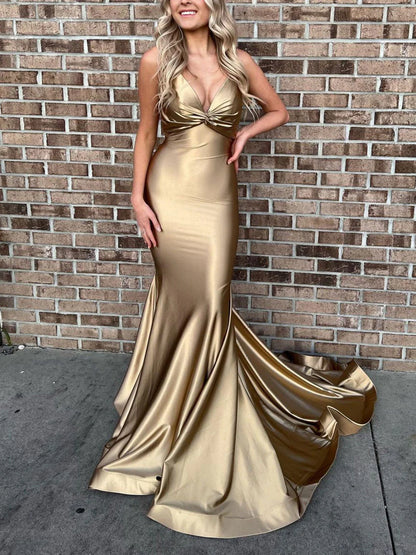 Mermaid long prom dress