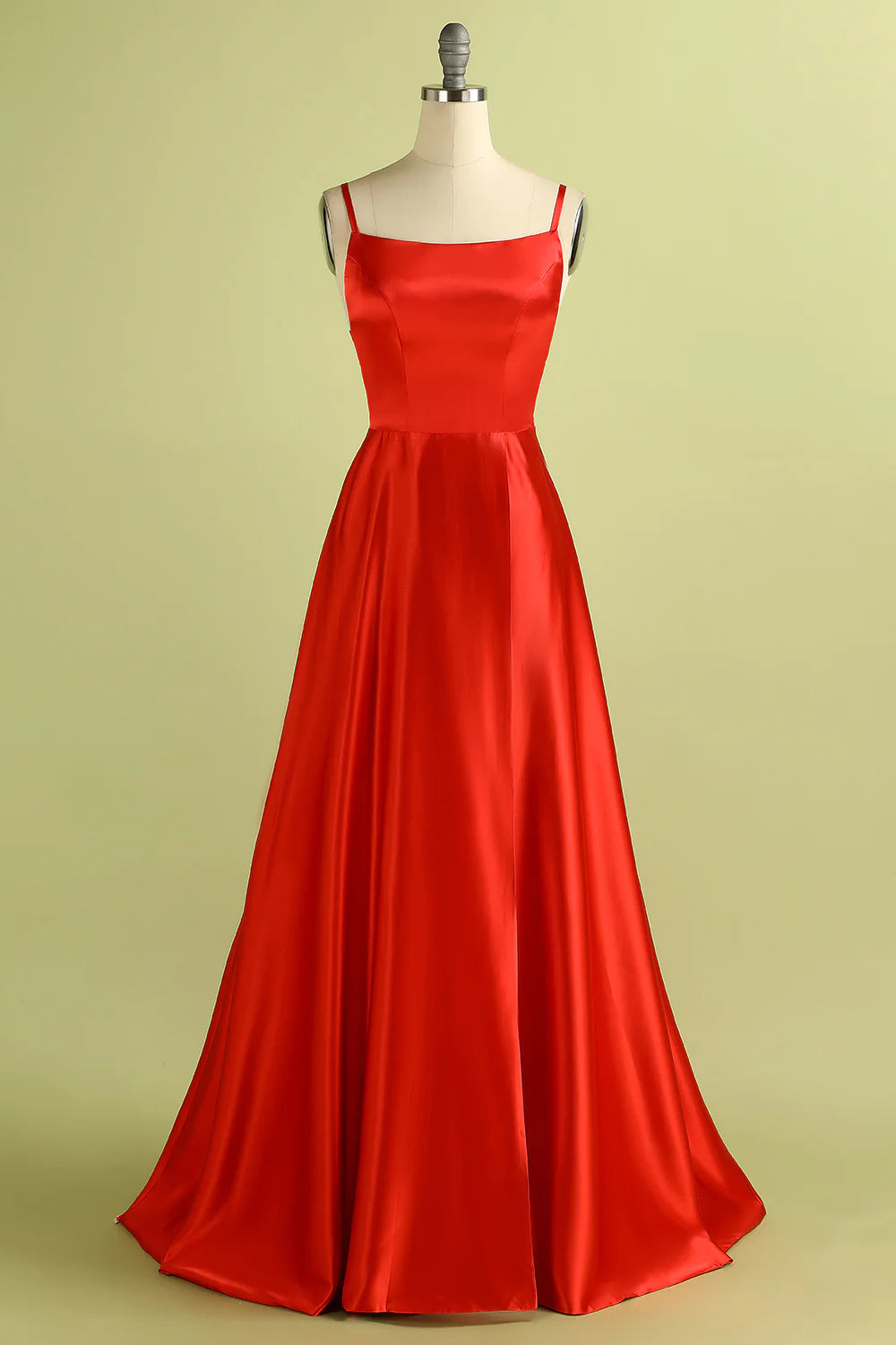 Backless Satin Prom Bridesmaid Dress