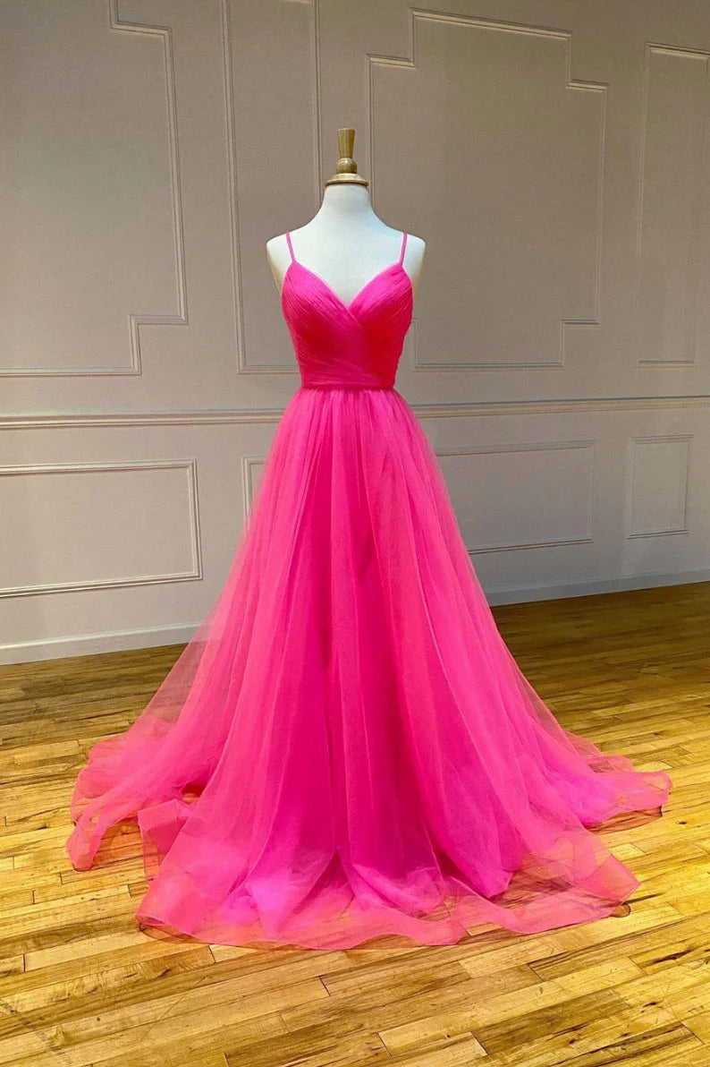 Tulle Sweetheart long prom dress