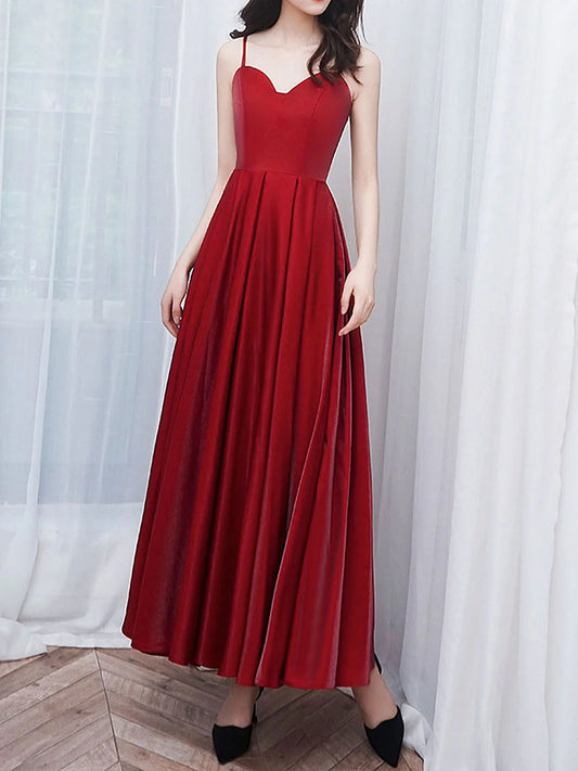 A-Line Satin  Prom Dress