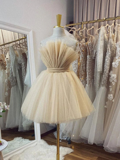 Tulle short prom dress