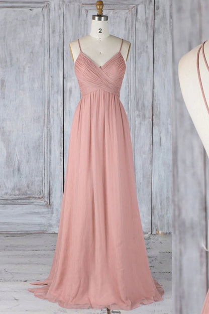 Chiffon lace long prom dress