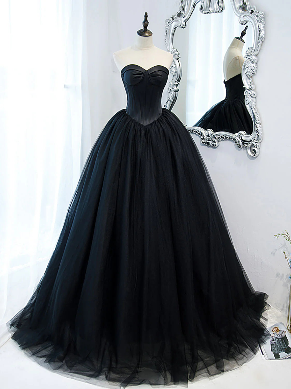 Sweetheart Neck Tulle Long Prom Dress