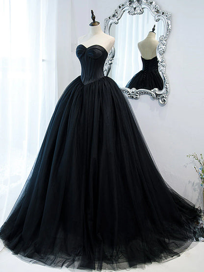 Sweetheart Neck Tulle Long Prom Dress