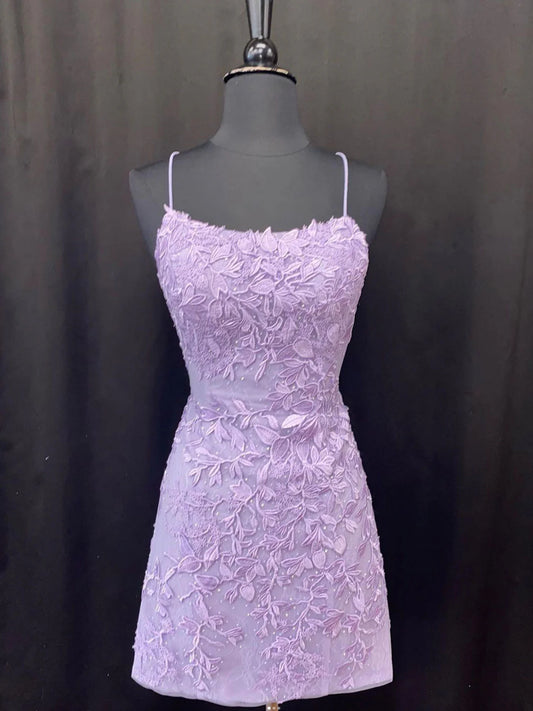 Mermaid Simple lace short  prom dress