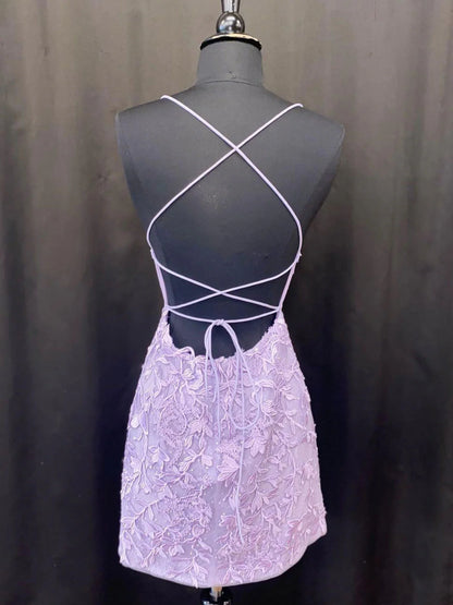 Mermaid Simple lace short  prom dress