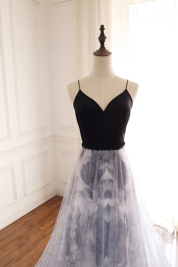 Tulle Sweetheart long prom dress