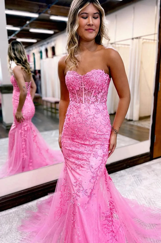 Mermaid Sweetheart Neck Prom Dress With Appliques