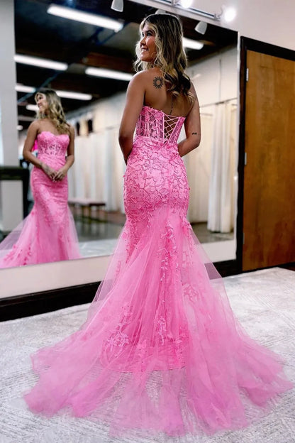 Mermaid Sweetheart Neck Prom Dress With Appliques