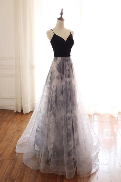 Tulle Sweetheart long prom dress