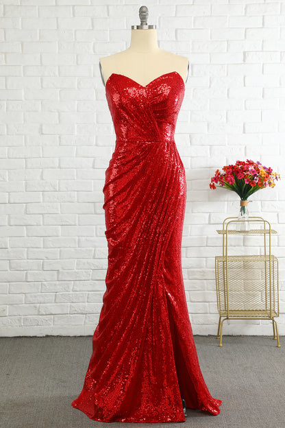 Sheath Sweetheart Sequins Prom Dress with Sequins