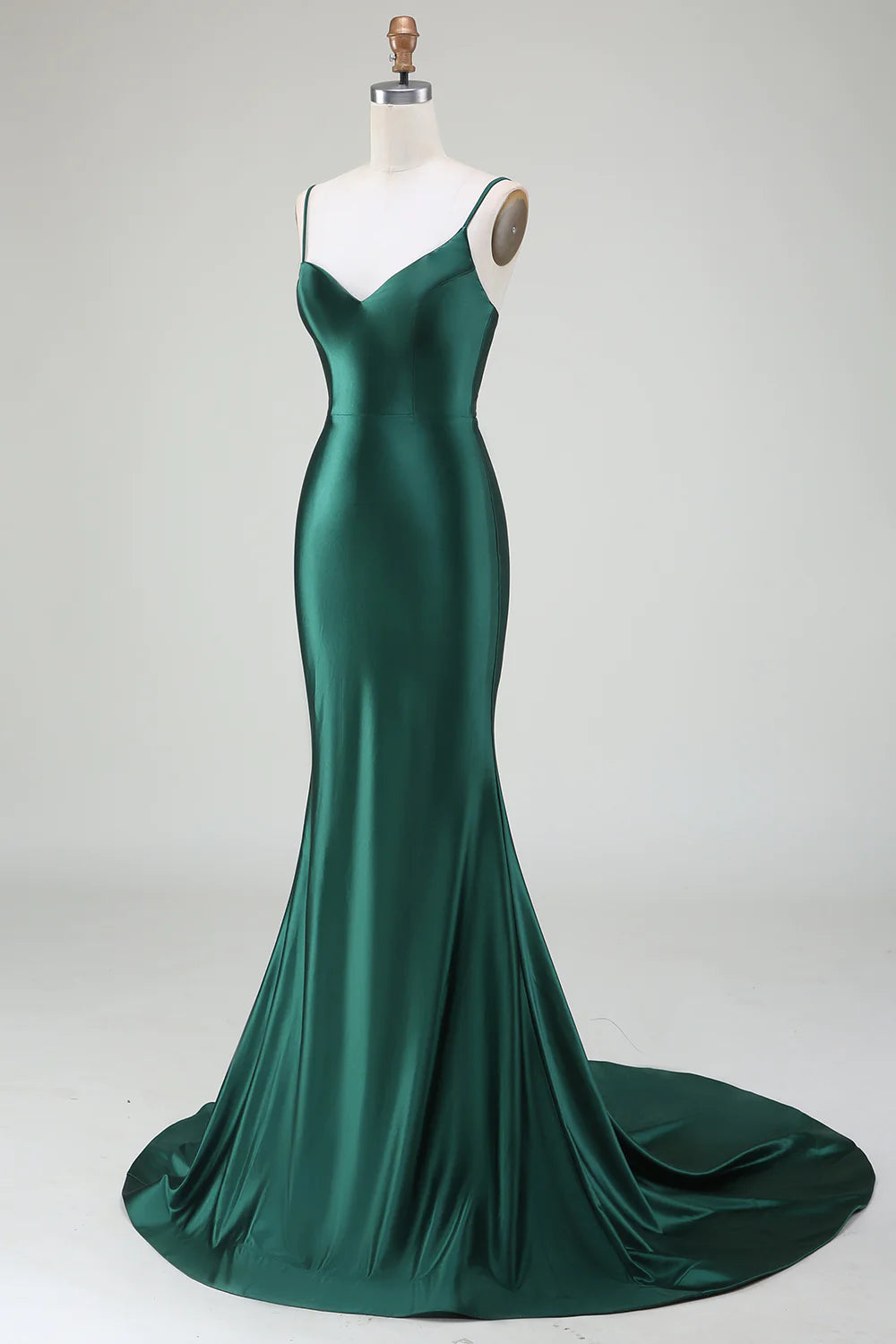 Mermaid Spaghetti Straps Sweep Train Prom Dress