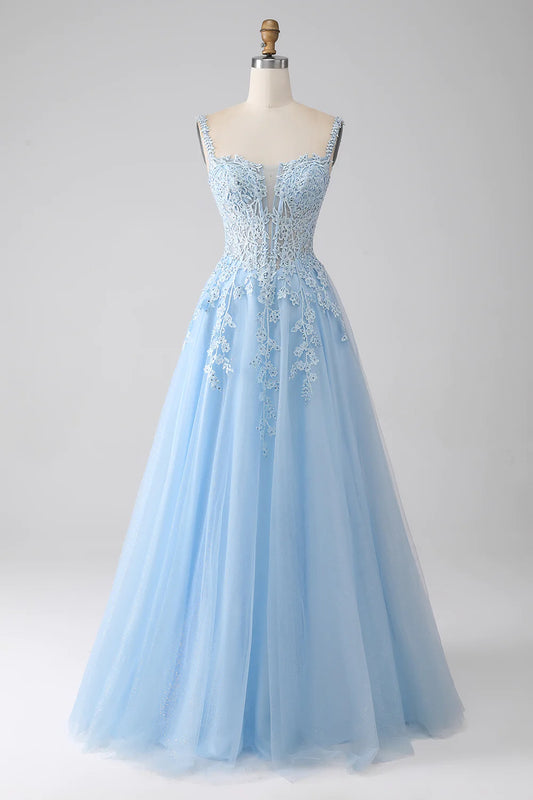 A-Line Prom Dress with Appliques