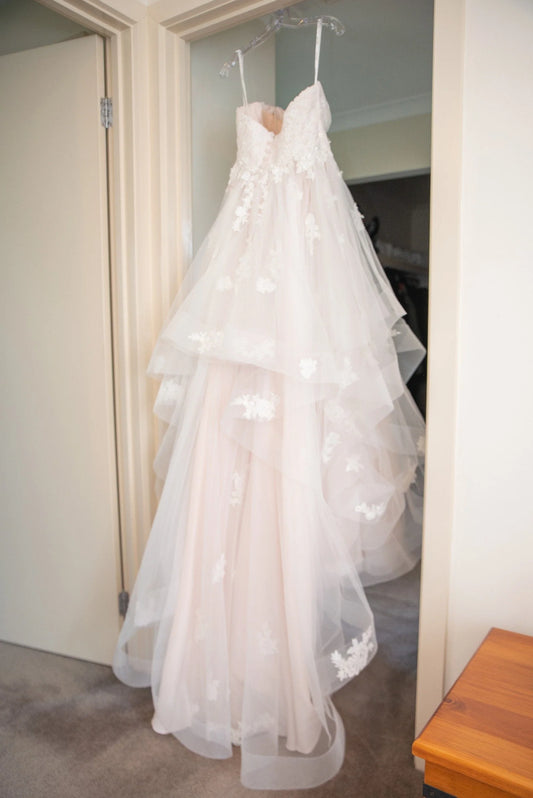 New Arrival Sweetheart A Line Wedding Dresses With Applique Tulle