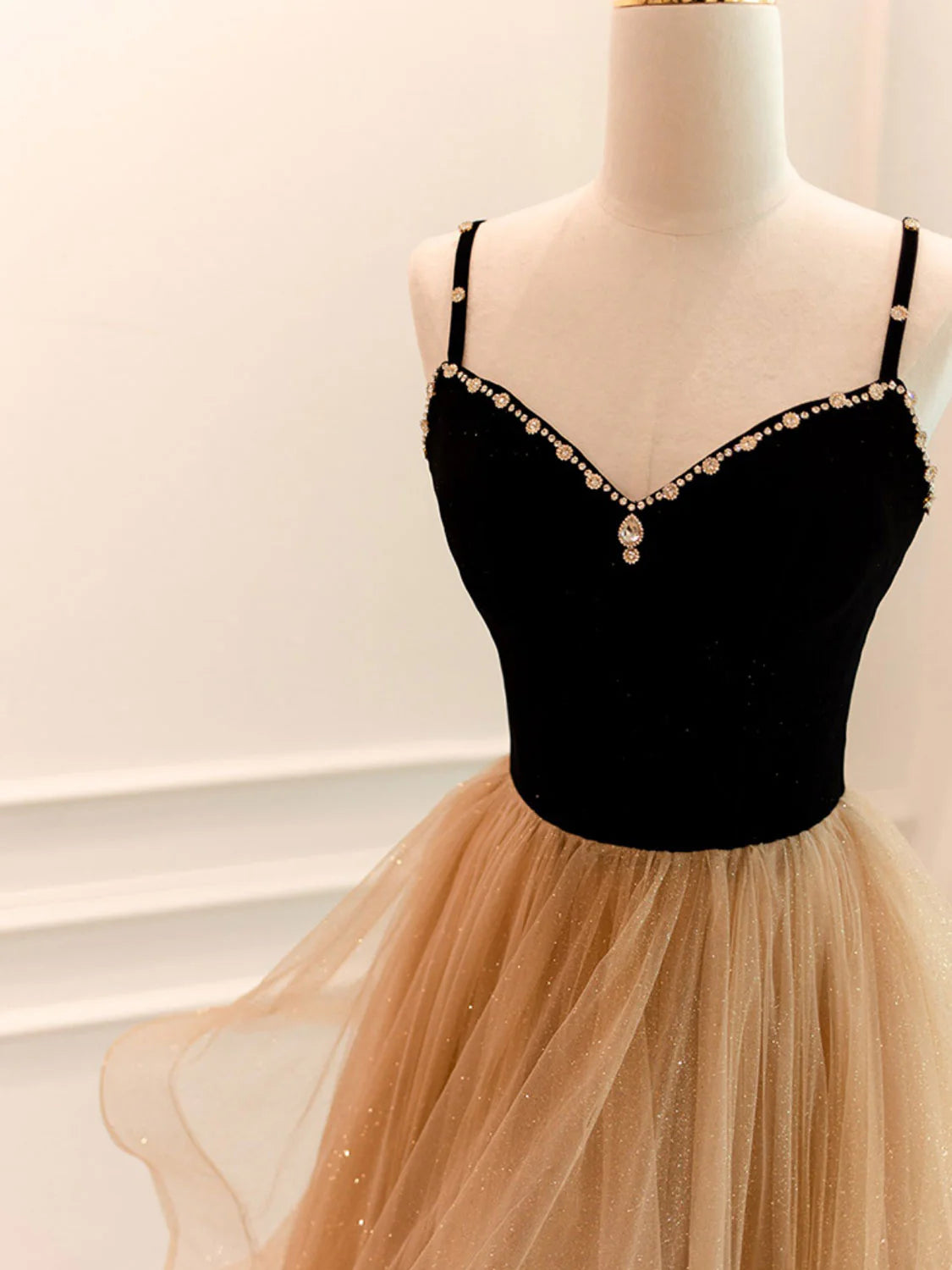 A-Line Tulle Long Prom Dress