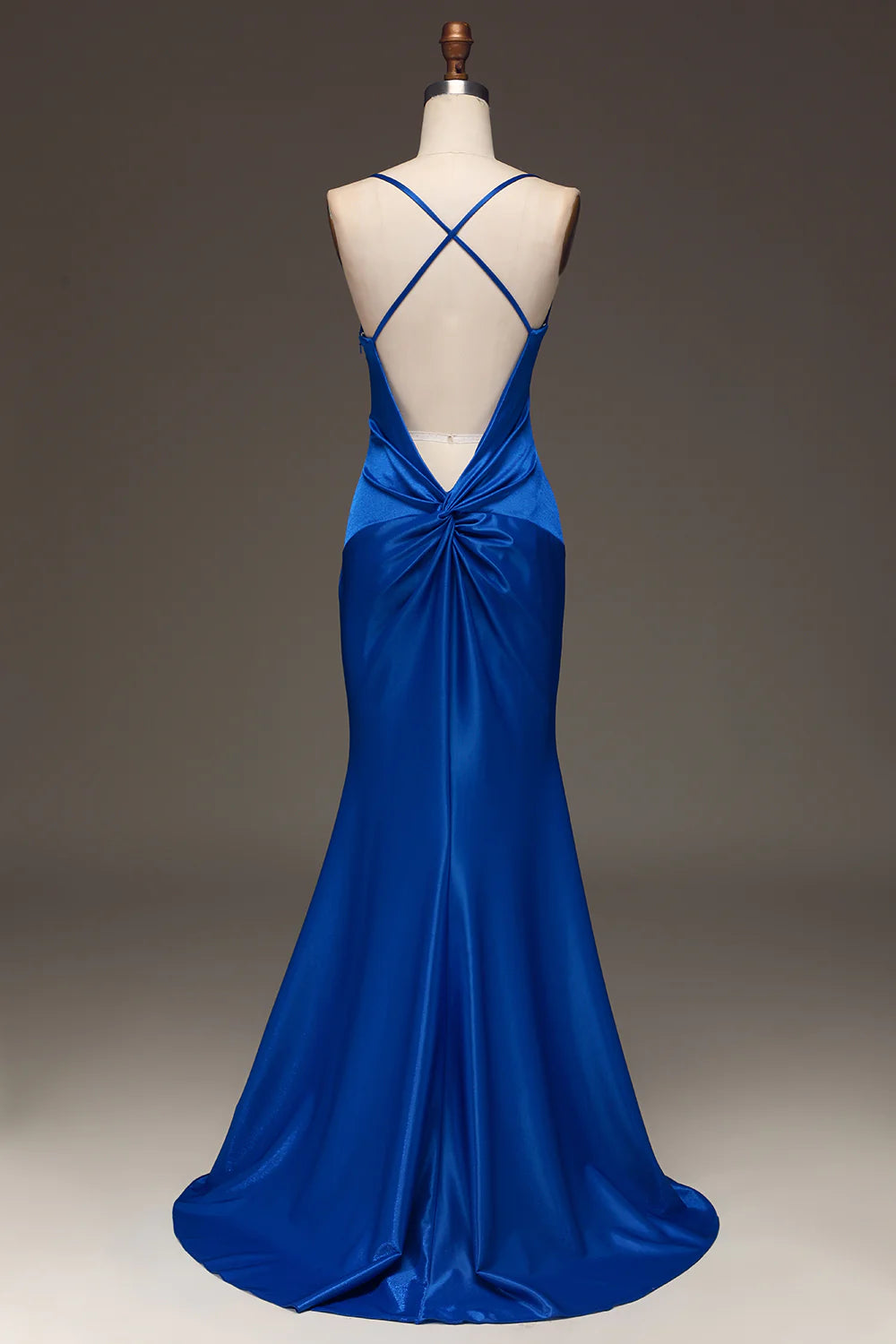 Simple Satin Mermaid Long Prom Dress