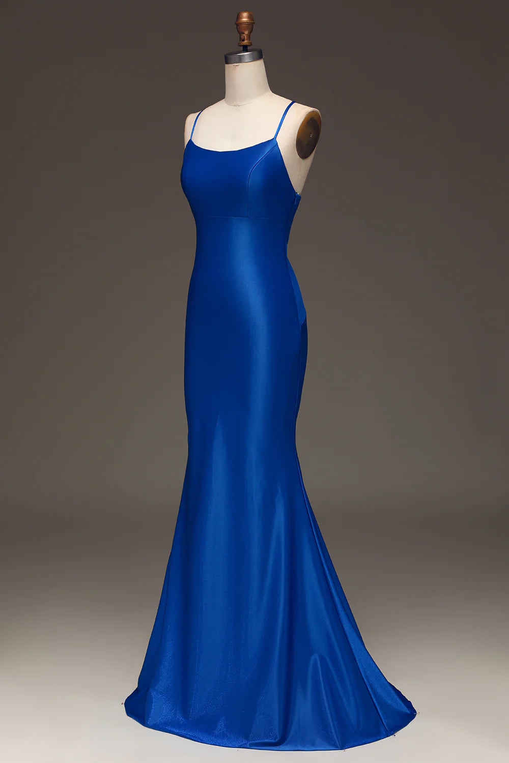 Simple Satin Mermaid Long Prom Dress