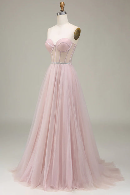 Tulle Sweetheart Prom Dress with Corset