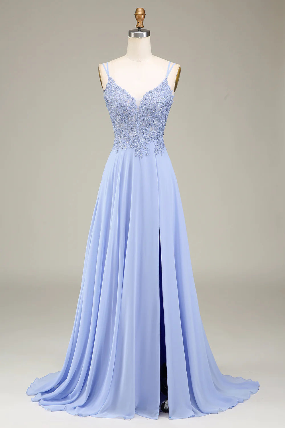 A-Line Long Prom Dress with Appliques