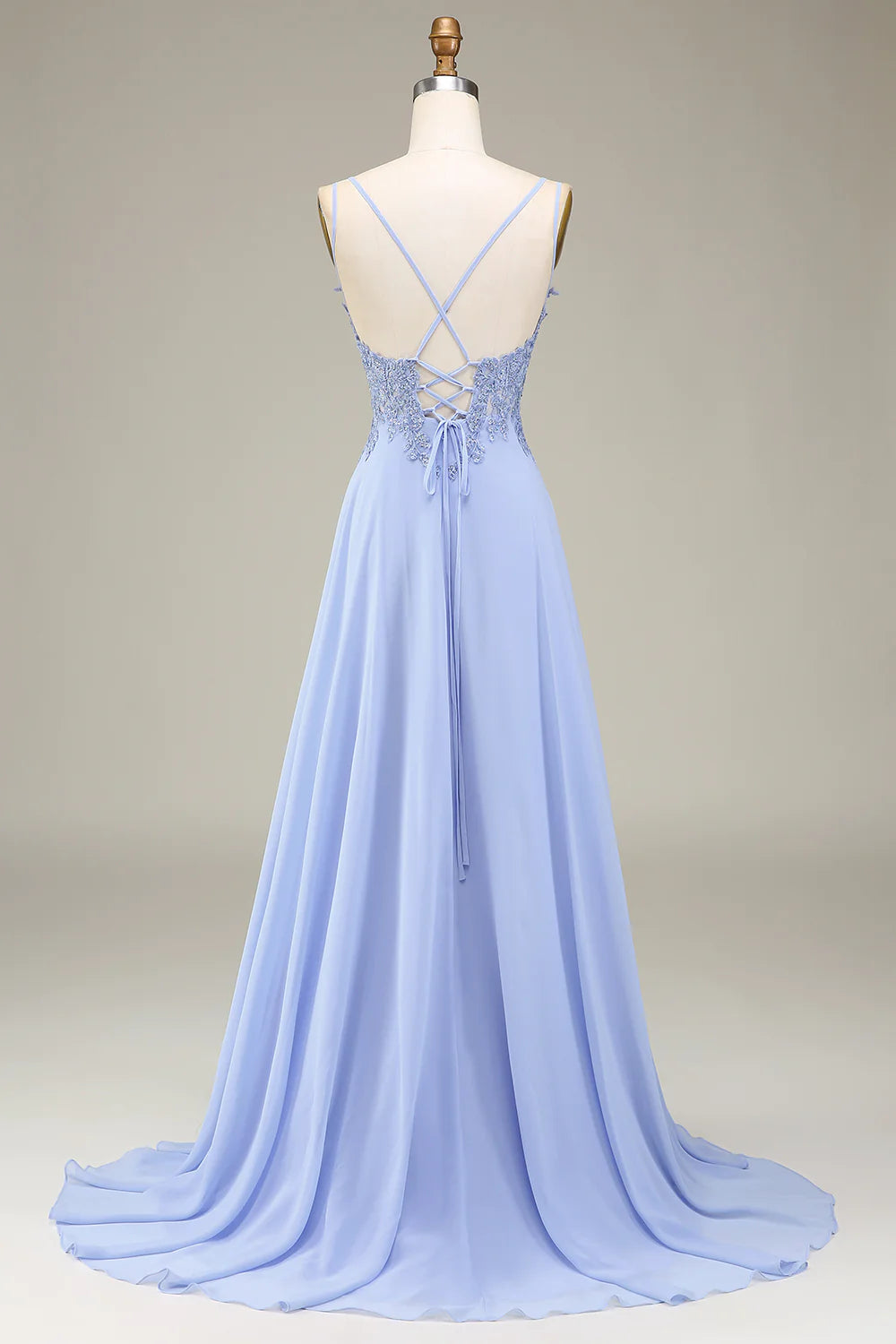 A-Line Long Prom Dress with Appliques