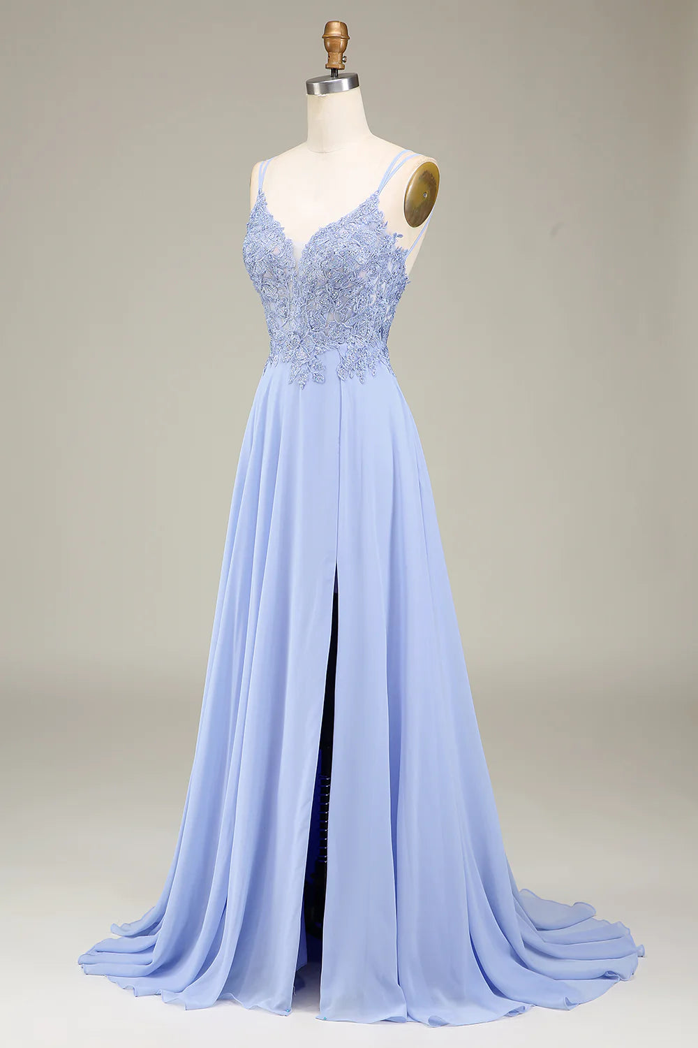 A-Line Long Prom Dress with Appliques