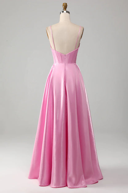 A-Line Spaghetti Straps Prom Dress