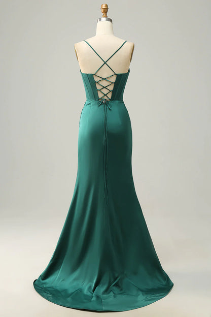 Mermaid Prom Dress Spaghetti Straps