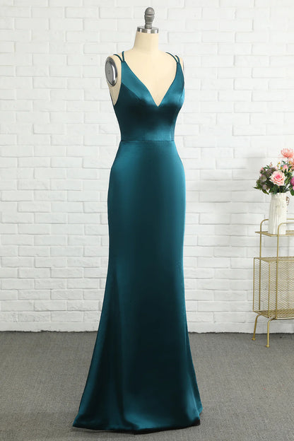 Mermaid Backless Long Prom Dress