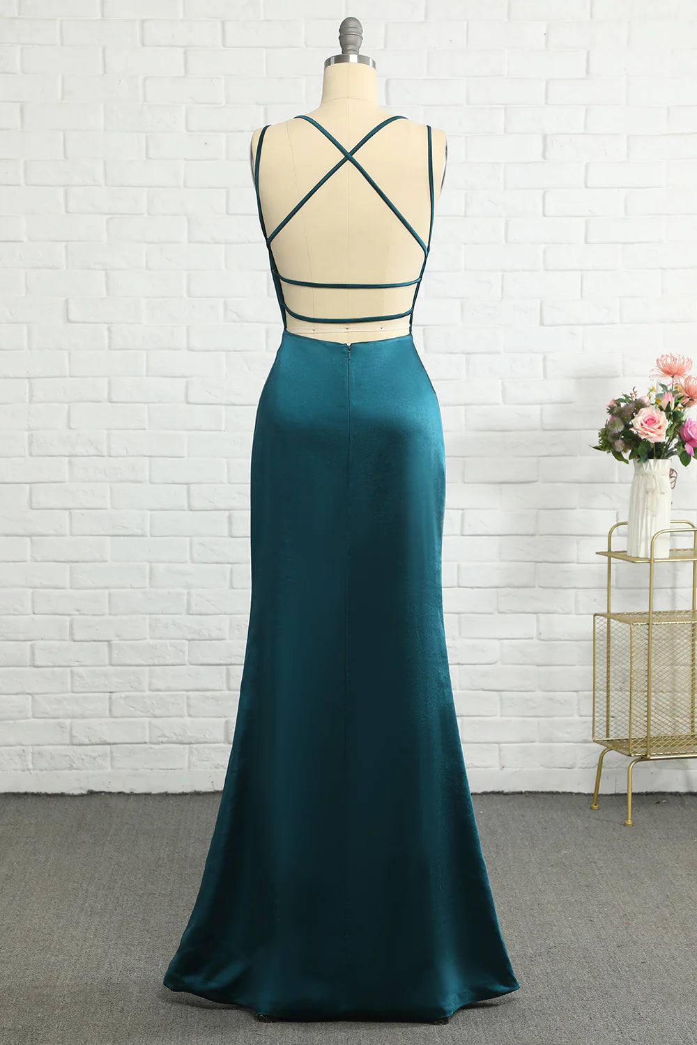 Mermaid Backless Long Prom Dress