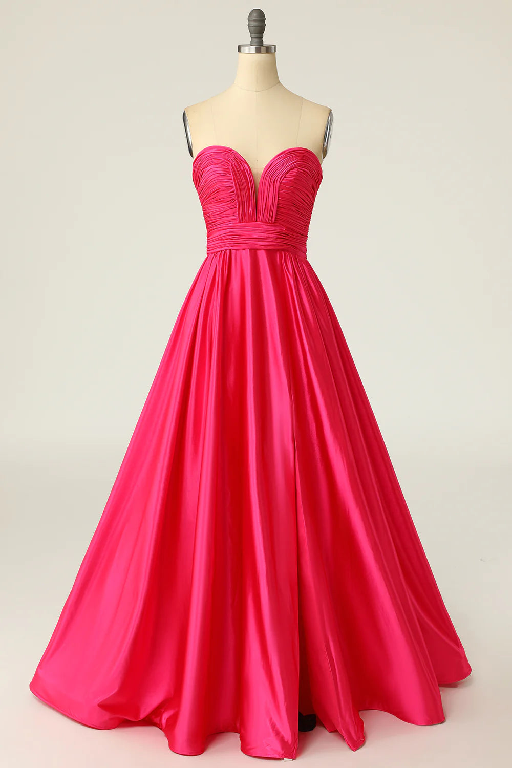 A Line Sweetheart Long Prom Dress with Ruched