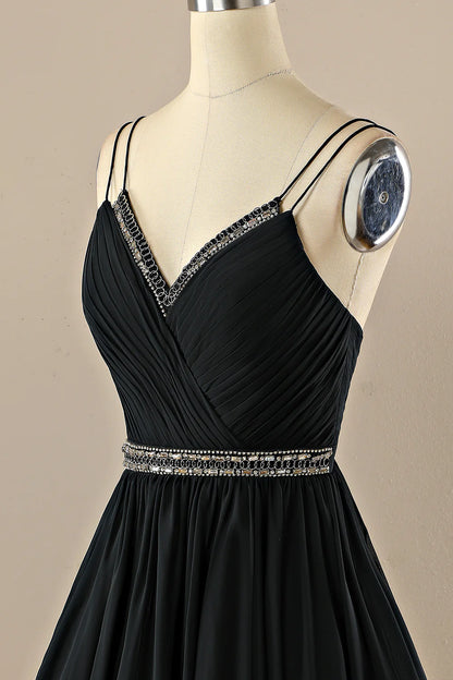 A-line chiffon V-neck Homecoming Dresses