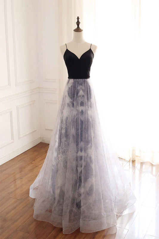 Tulle Sweetheart long prom dress