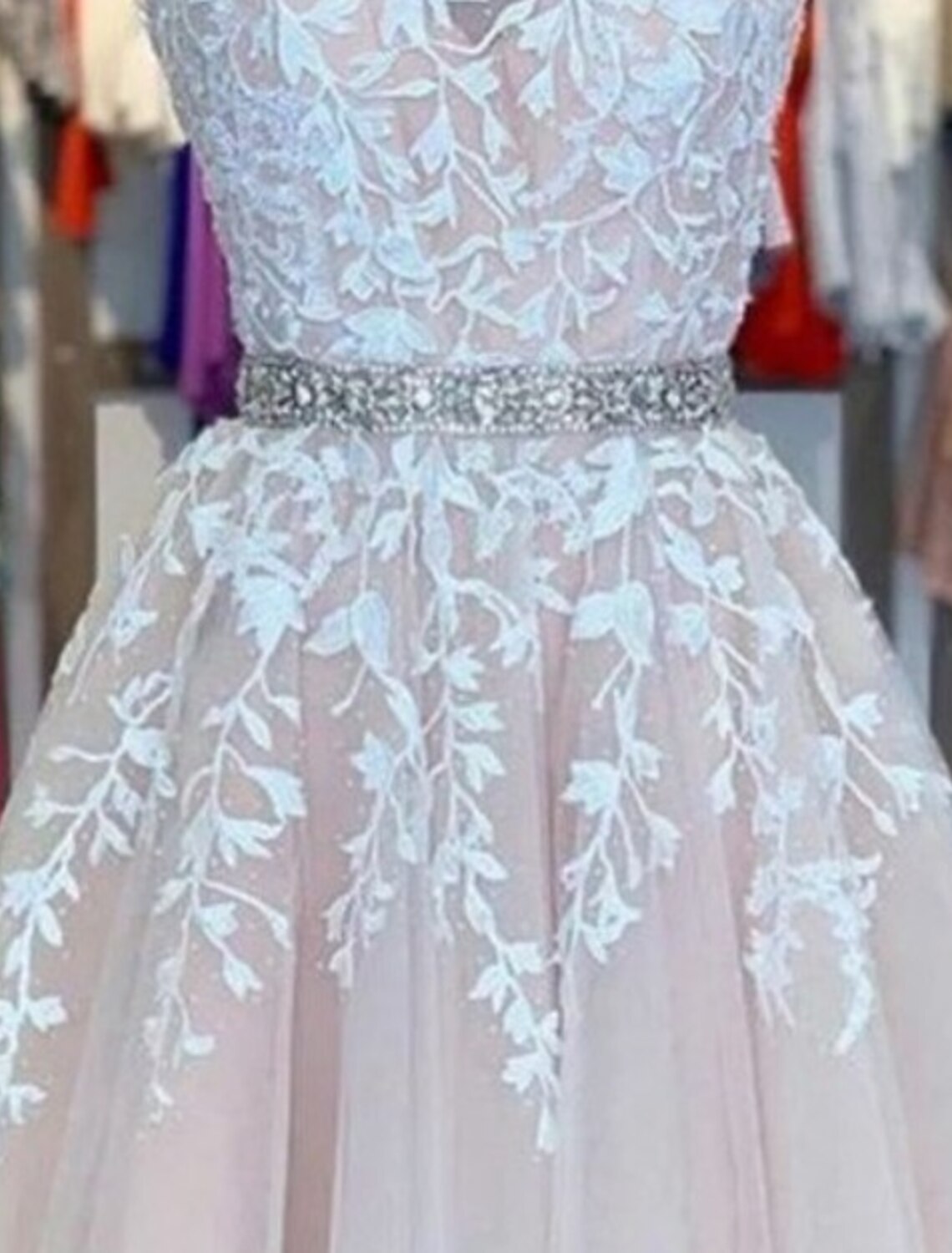 A-Line Homecoming Dresses Floral Dress Holiday Short / Mini Sleeveless Halter Tulle with Appliques