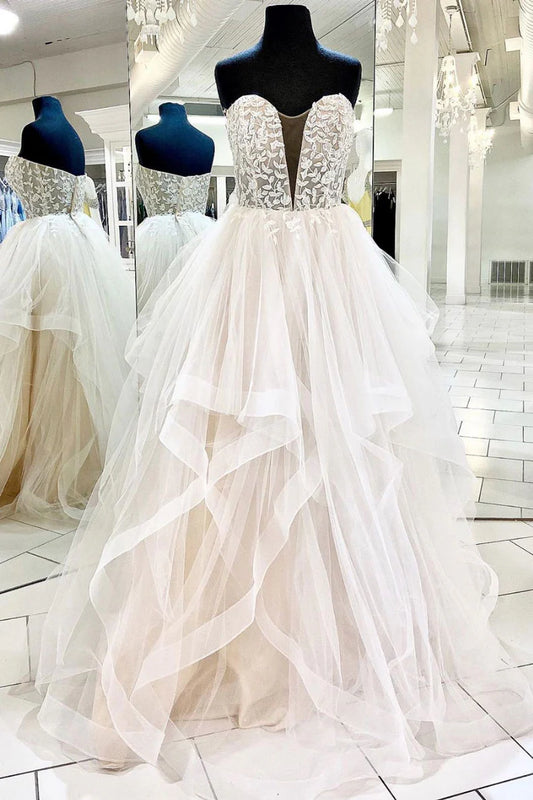 Tulle lace long Wedding Dresses