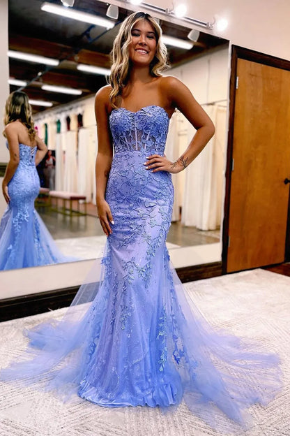 Mermaid Sweetheart Neck Prom Dress With Appliques