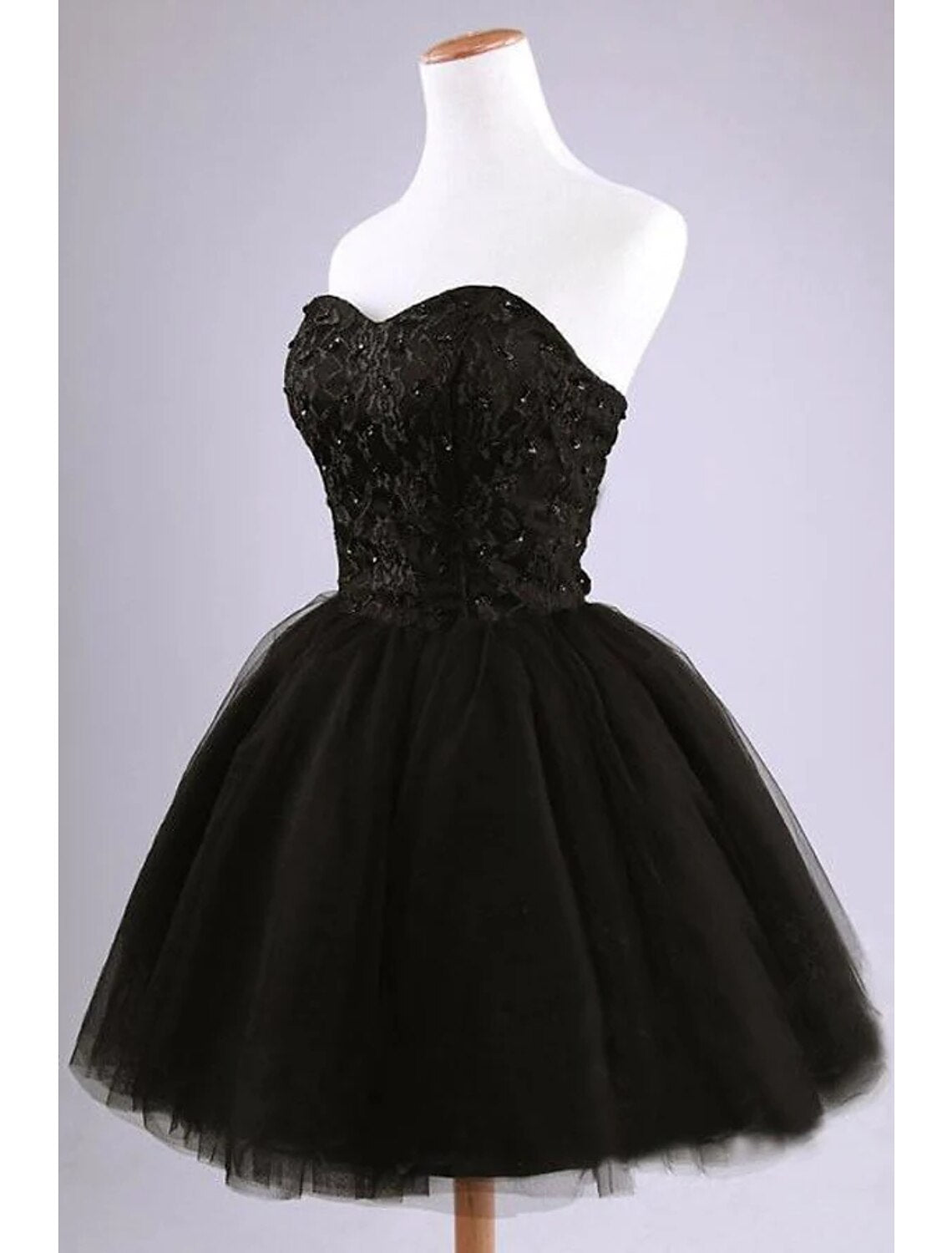 Ball Gown Cocktail Dresses Party Dress Graduation Knee Length Sleeveless Sweetheart Tulle with Pleats Beading