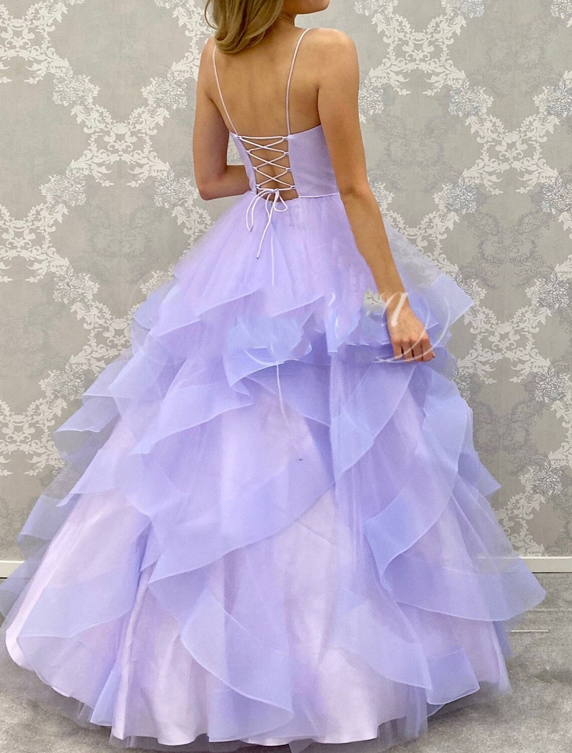 A-Line Evening Gown Sexy Dress Prom Floor Length Sleeveless Spaghetti Strap Satin with Ruffles Strappy