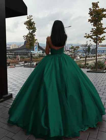 Ball Gown Beautiful Back Elegant Quinceanera Formal Evening Dress Strapless Sleeveless Floor Length Tulle with Sleek Pleats Tier