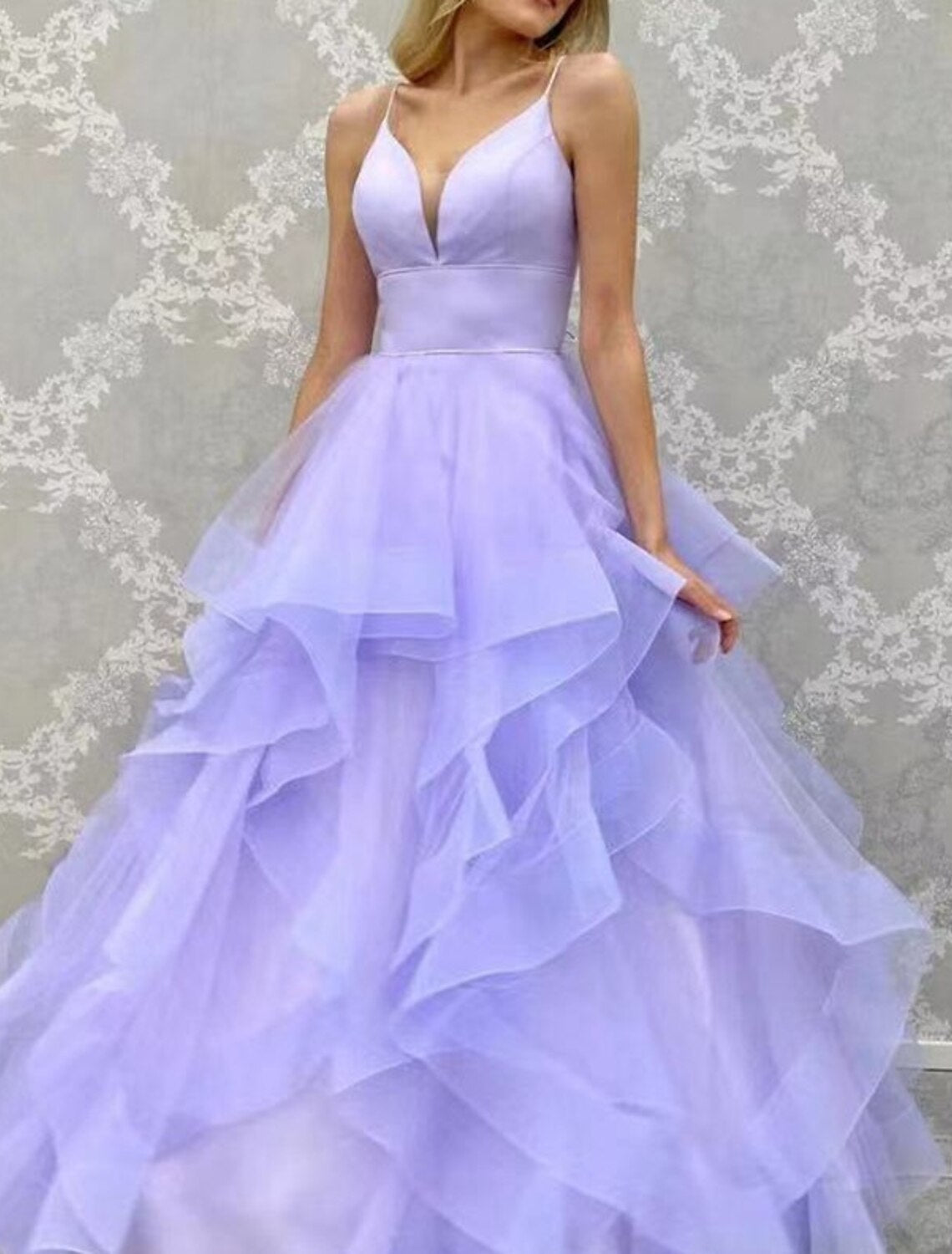 A-Line Evening Gown Sexy Dress Prom Floor Length Sleeveless Spaghetti Strap Satin with Ruffles Strappy