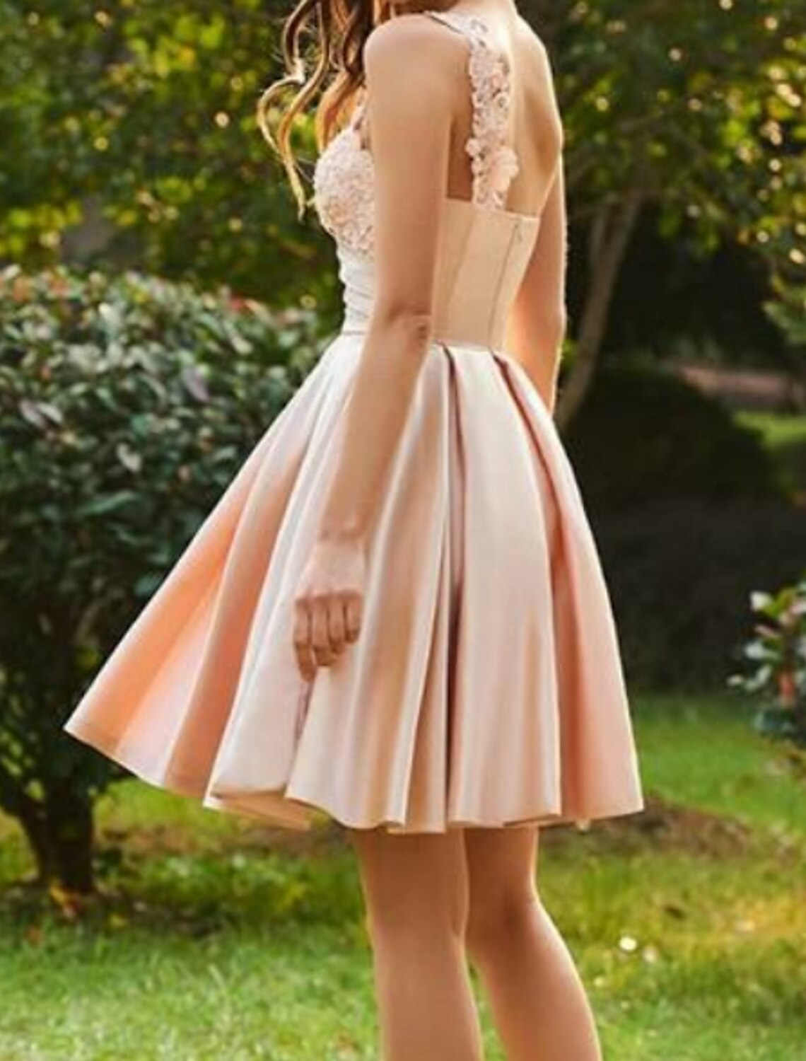 A-Line Cocktail Dresses Party Dress Homecoming Wedding Guest Short / Mini Sleeveless One Shoulder Pink Dress Satin with Pleats Appliques